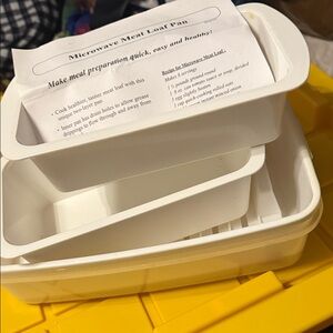 White Microwave Meat Loaf Pan